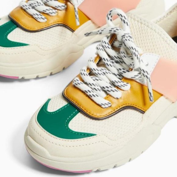 Zara Kids Girls Unisex Multicolored Lace Up Sneakers Size EU-31/ US-13 - Picture 4 of 13